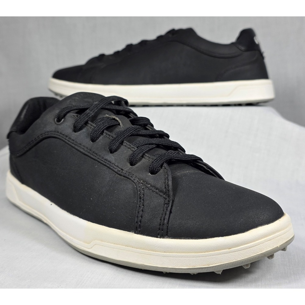 Callaway Coronado Men's Spike less Golf Shoes Black White Microfiber Leather 7.5